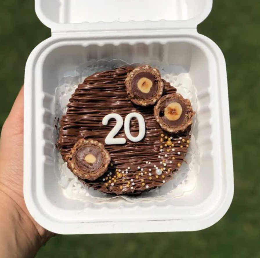 Ferrero Chocolate Drizzle Bento Cake
